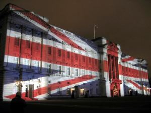 British Flag on Buckingham Place, Image from Wikipedia.